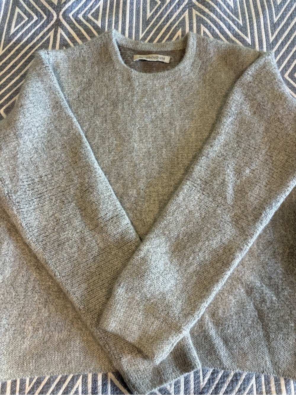 Outerknown Heather Gray Alpaca Crewneck Sweater
